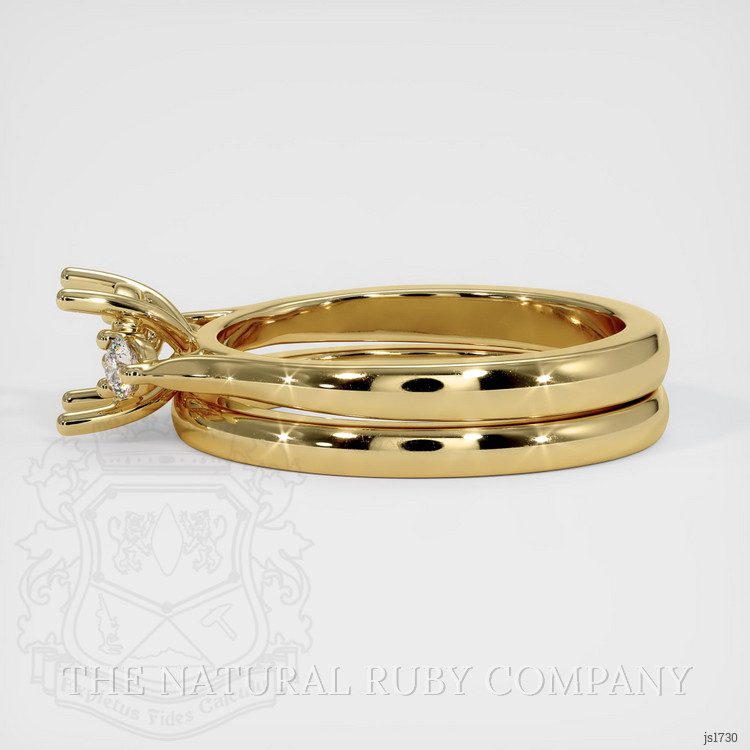 14K Yellow Gold Three Stone Ring Setting