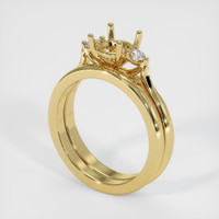 18K Yellow Gold Three Stone Ring Setting Video