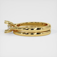 18K Yellow Gold Three Stone Ring Setting Image