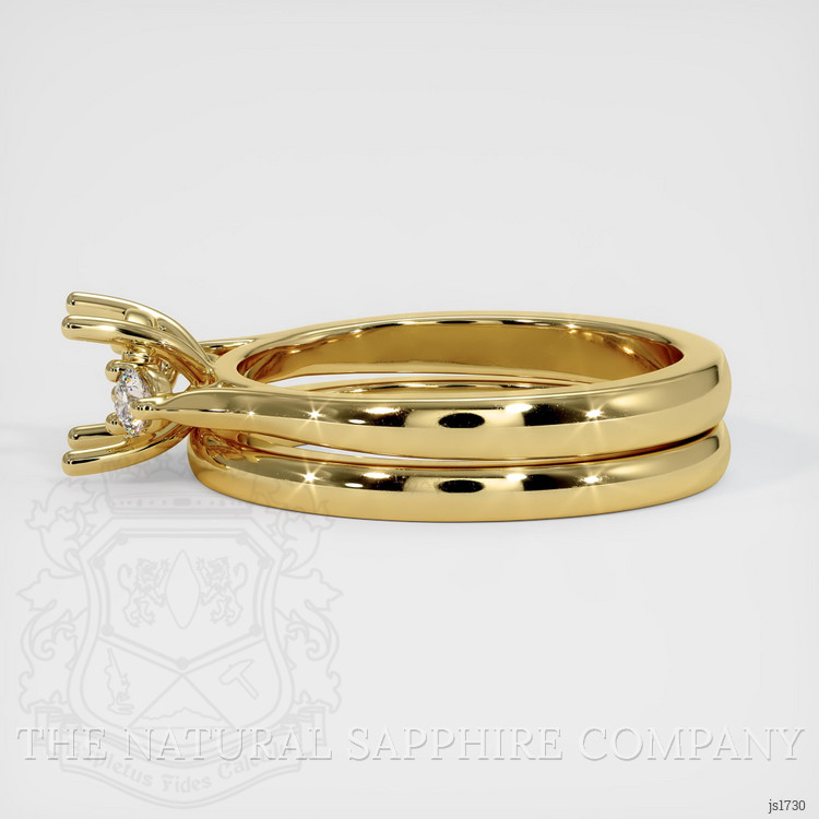 18K Yellow Gold Three Stone Ring Setting