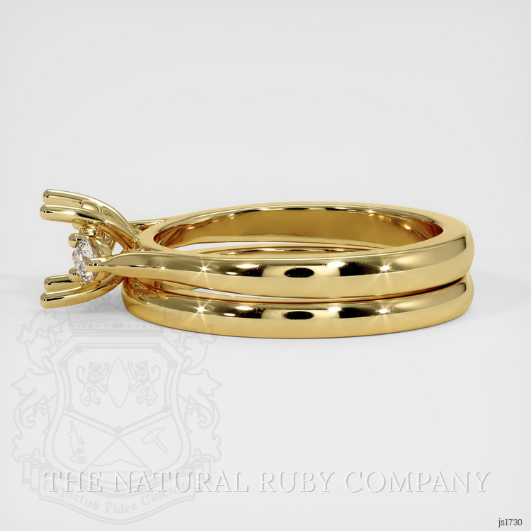 18K Yellow Gold Three Stone Ring Setting