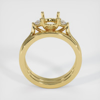 18K Yellow Gold Three Stone Ring Setting Image