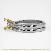 14K Yellow & White Three Stone Ring Setting Image