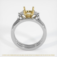 14K Yellow & White Three Stone Ring Setting Image