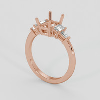 14K Rose Gold Accent Stones Ring Setting Video