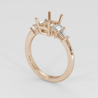 14K Rose Gold Accent Stones Ring Setting Video