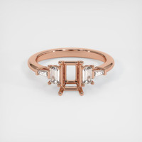 14K Rose Gold Accent Stones Ring Setting Image