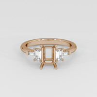 14K Rose Gold Accent Stones Ring Setting Image