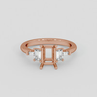 14K Rose Gold Accent Stones Ring Setting Image