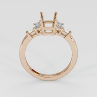 14K Rose Gold Accent Stones Ring Setting Image
