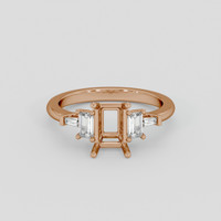 18K Rose Gold Accent Stones Ring Setting Image