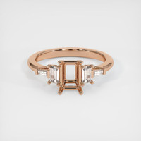18K Rose Gold Accent Stones Ring Setting Image