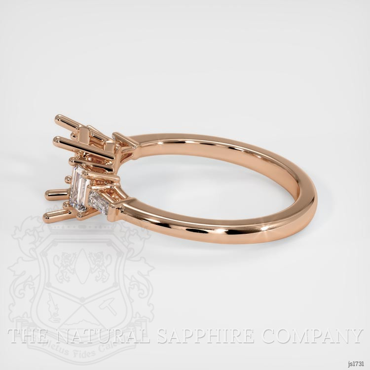 18K Rose Gold Accent Stones Ring Setting
