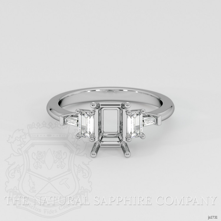 Silver Accent Stones Ring Setting