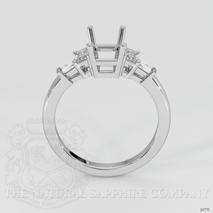 10K White Gold Accent Stones Ring Setting