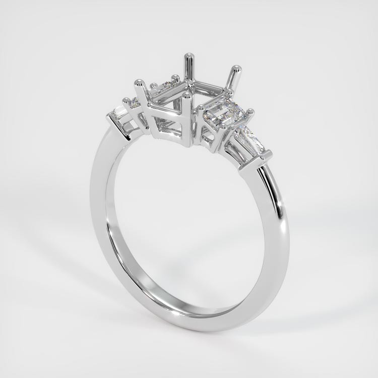 18K White Gold Accent Stones Ring Setting