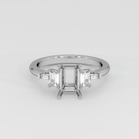 18K White Gold Accent Stones Ring Setting Image