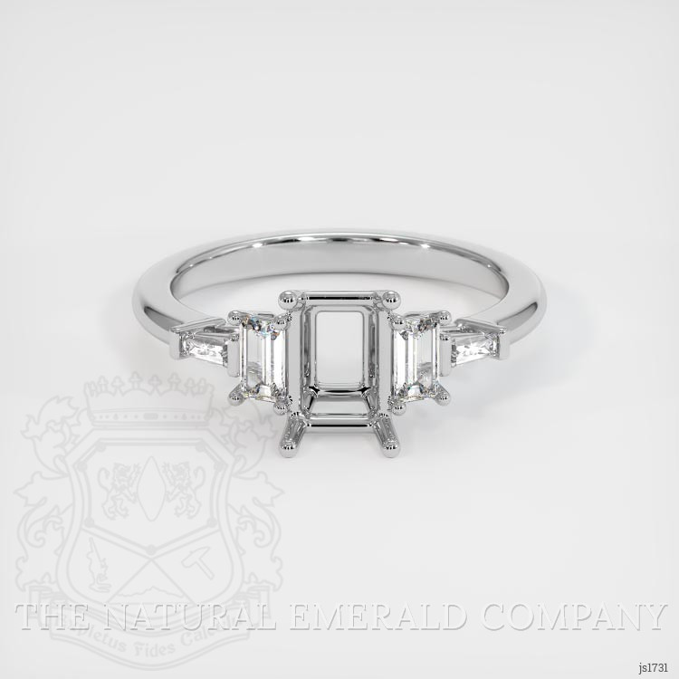18K White Gold Accent Stones Ring Setting