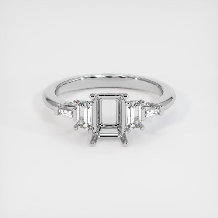18K White Gold Accent Stones Ring Setting