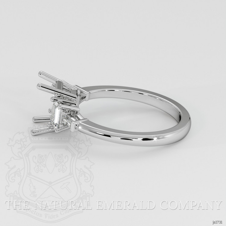 18K White Gold Accent Stones Ring Setting