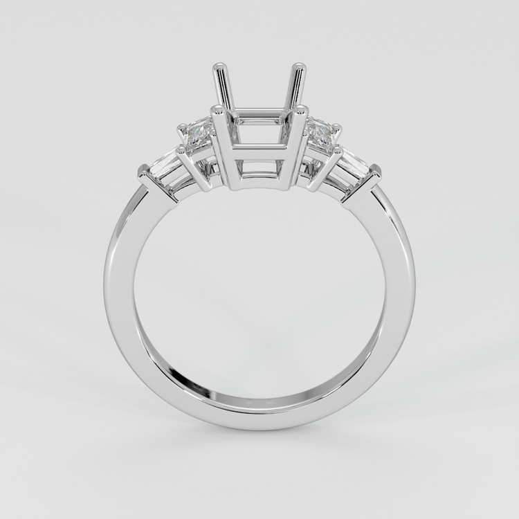 18K White Gold Accent Stones Ring Setting