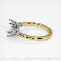14K White & Yellow Side Stones Ring Image