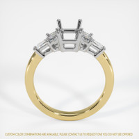 14K White & Yellow Accent Stones Ring Setting Image