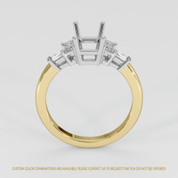 14K White & Yellow Accent Stones Ring Setting Image