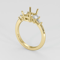 10K Yellow Gold Accent Stones Ring Setting Video