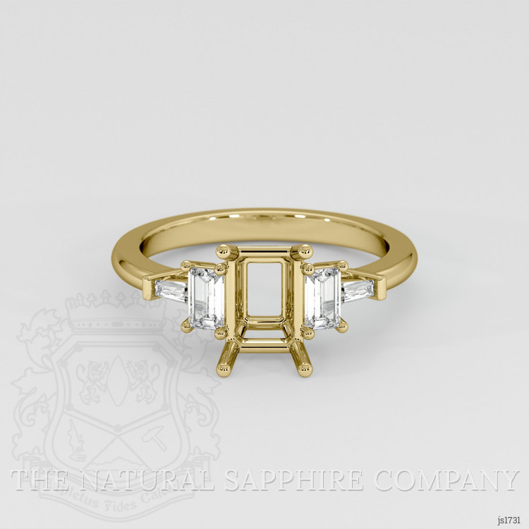 10K Yellow Gold Accent Stones Ring Setting