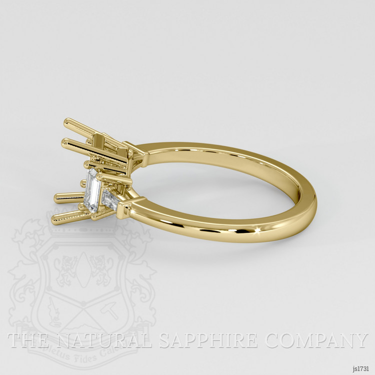 10K Yellow Gold Accent Stones Ring Setting