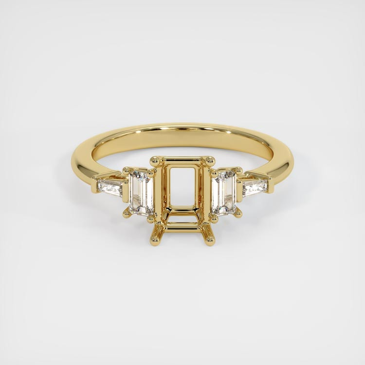 14K Yellow Gold Accent Stones Ring Setting