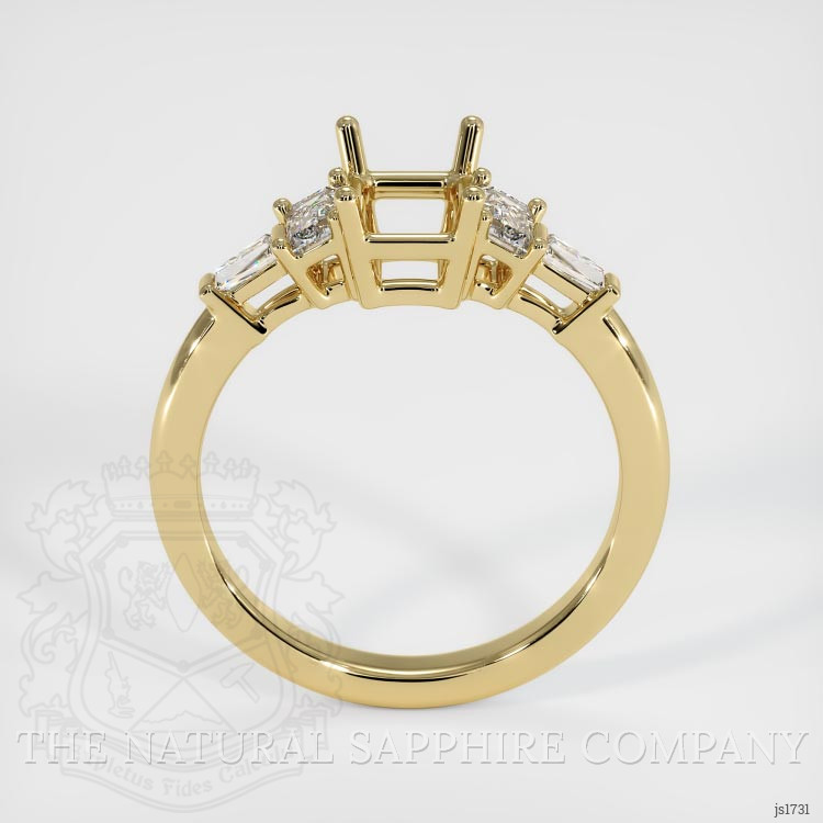 14K Yellow Gold Accent Stones Ring Setting