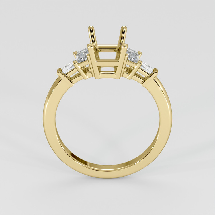 14K Yellow Gold Accent Stones Ring Setting