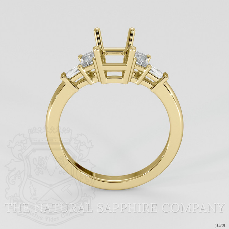 14K Yellow Gold Accent Stones Ring Setting