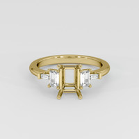 18K Yellow Gold Accent Stones Ring Setting Image