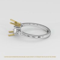 14K Yellow & White Accent Stones Ring Setting Image