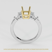 14K Yellow & White Accent Stones Ring Setting Image