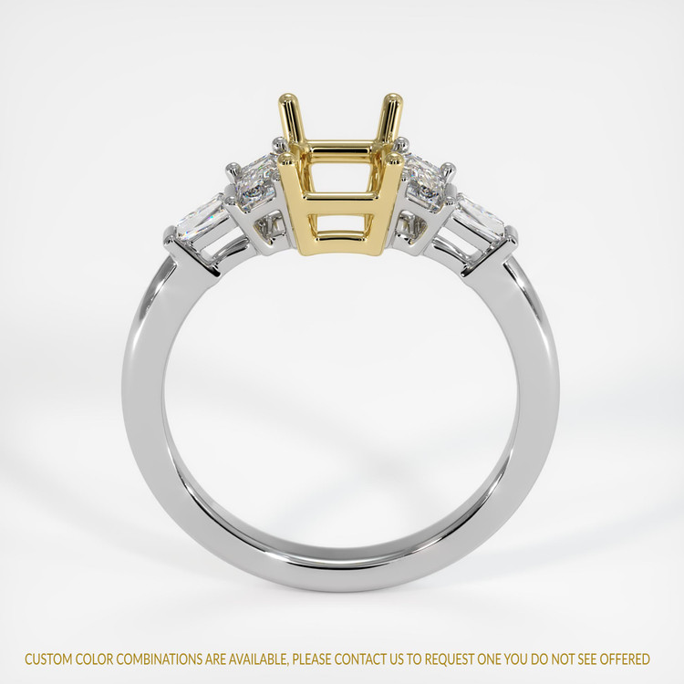 14K Yellow & White Accent Stones Ring Setting