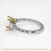 18K Yellow & White Side Stones Ring Image