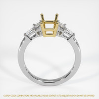 18K Yellow & White Side Stones Ring Image