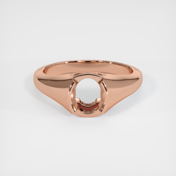 14K Rose Gold Men's Ring Setting