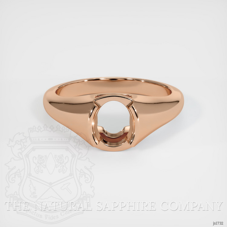 18K Rose Gold Men's Ring Setting