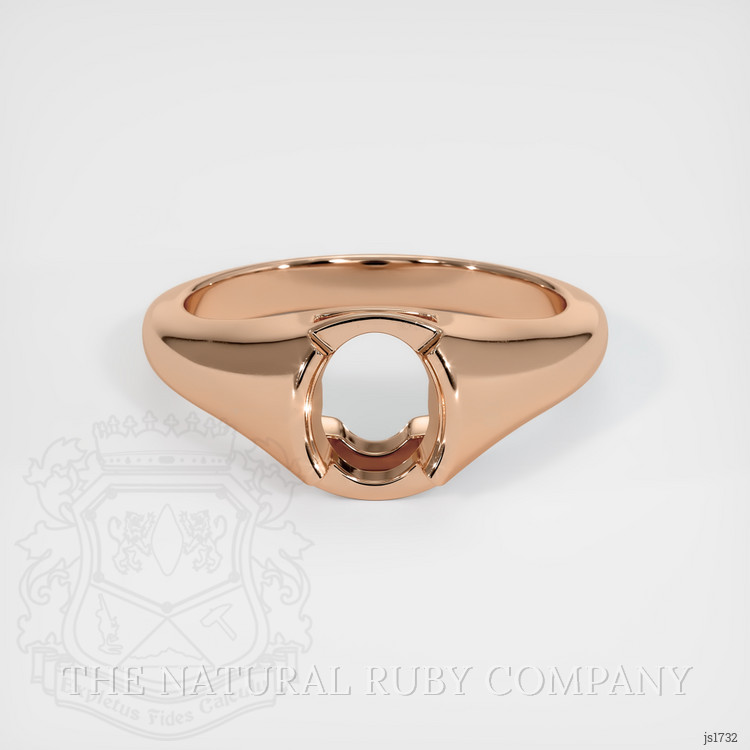 18K Rose Gold Men's Ring Setting