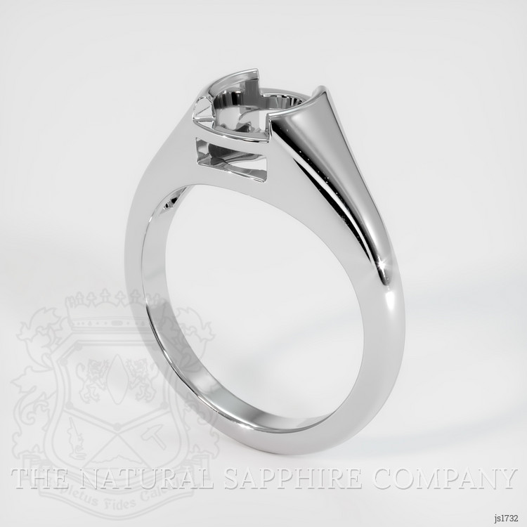 14K White Gold Men's Ring Setting