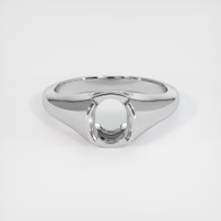 14K White Gold Men's Ring Setting Image
