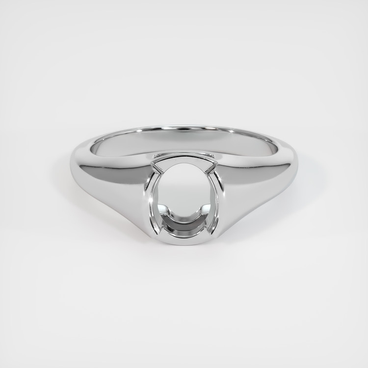 14K White Gold Men's Ring Setting