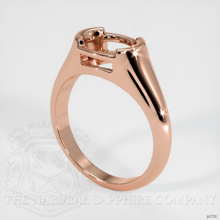 14K Rose Gold Men's Ring Setting