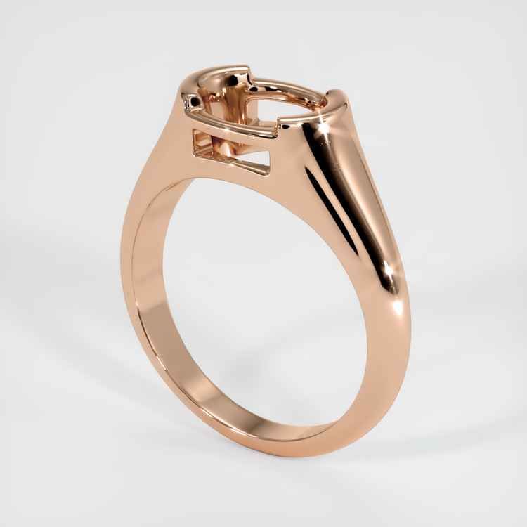 18K Rose Gold Men's Ring Setting