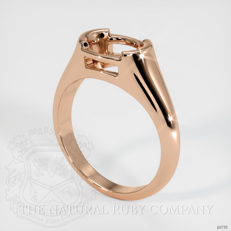 18K Rose Gold Men's Ring Setting